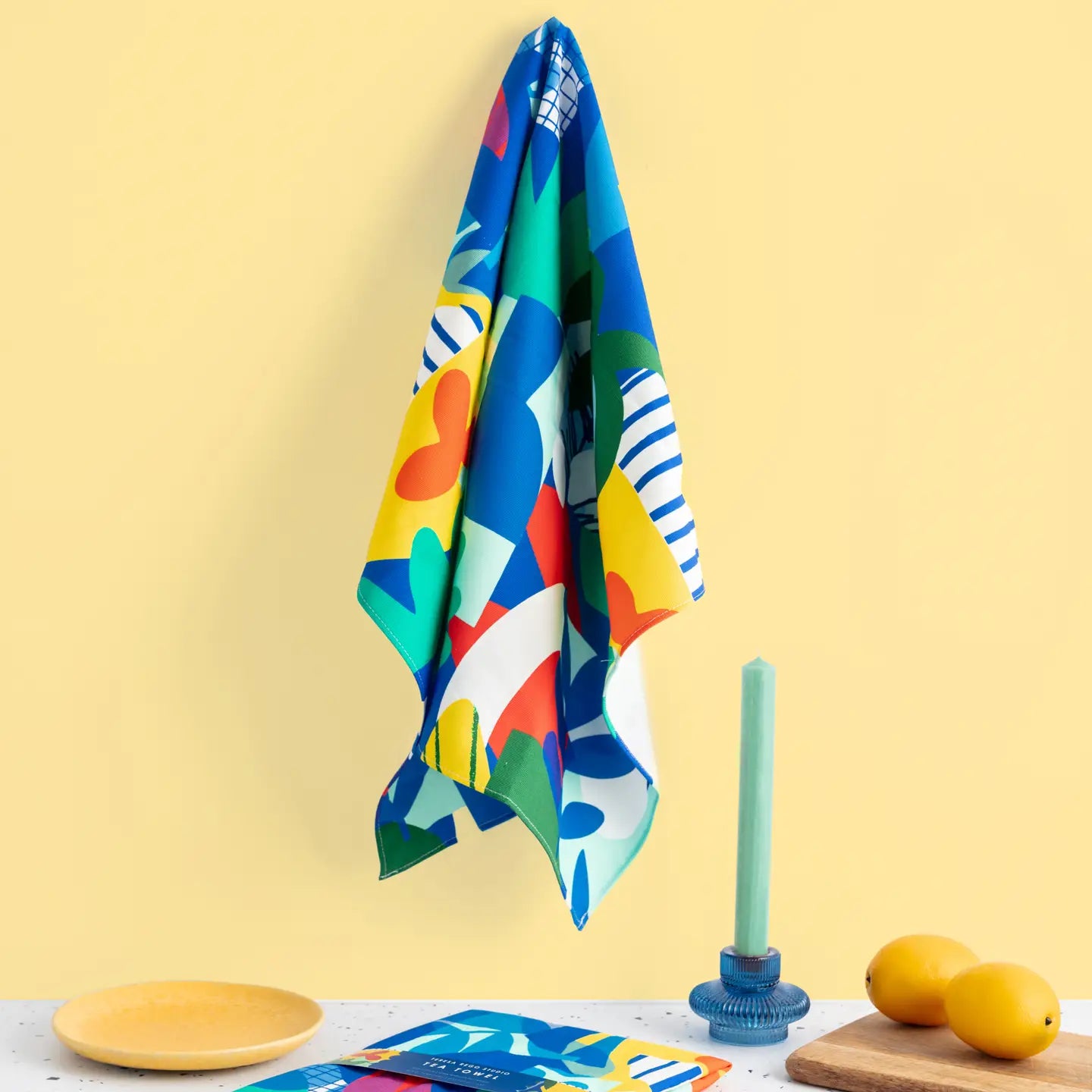 Blue Garden Oasis Dish Towel