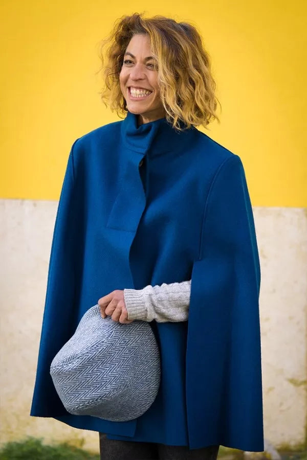 CHICoração // Burel Wool Cape (Oil Blue)